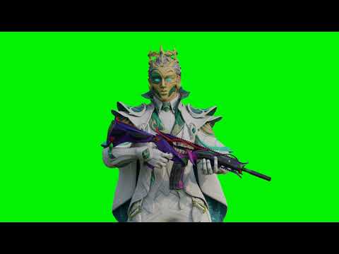 Silvanus X suit 3D model green screen | Silvanus x suit with m416 fool green screen | PUBG