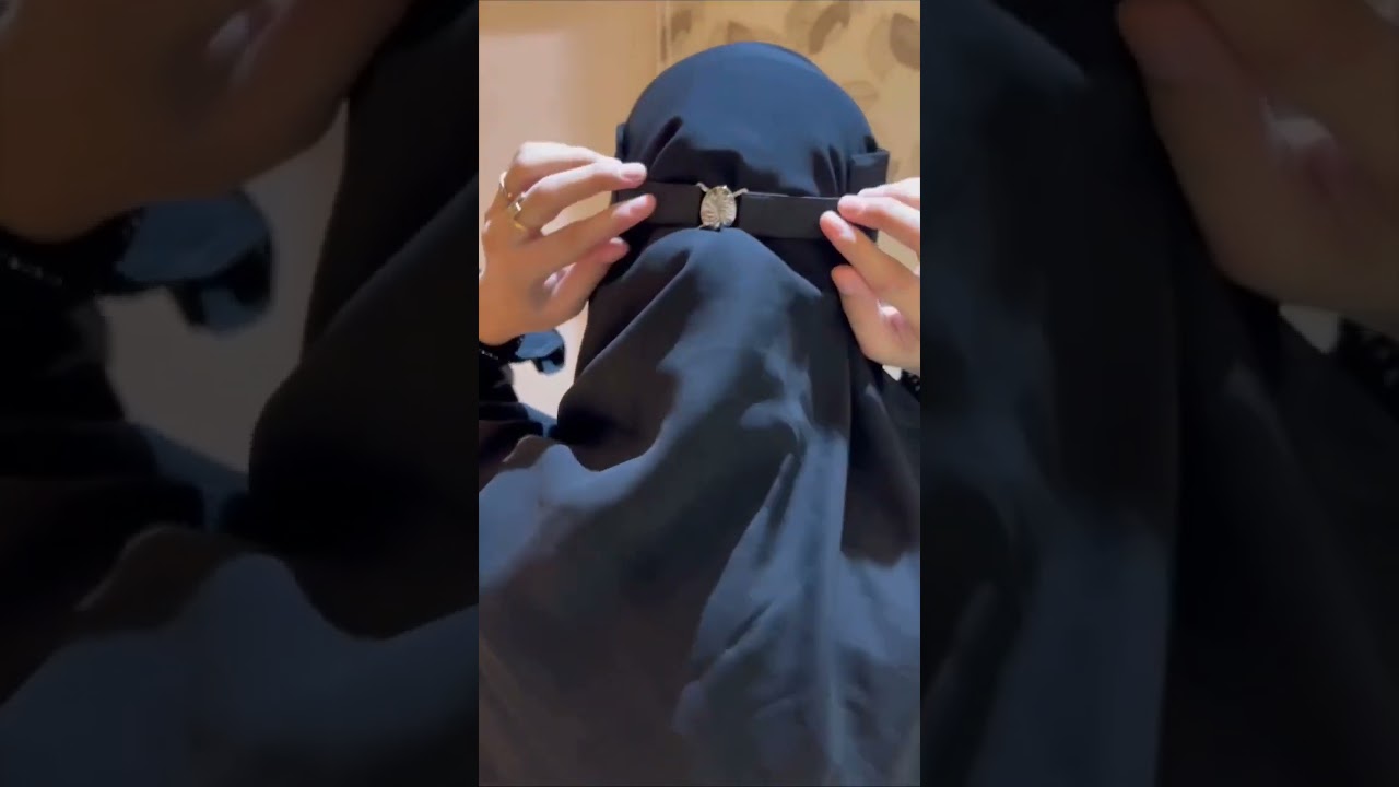 *SILVER LOCK**ELASTIC-BACK NAKAB WITH STEAL BELT CLOSURE*#abaya #dubai #arabic #hijab #niqab #viral