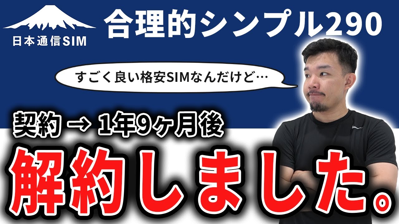 日本通信SIMの合理的シンプル290を1年9ヶ月使ってみた正直な感想
