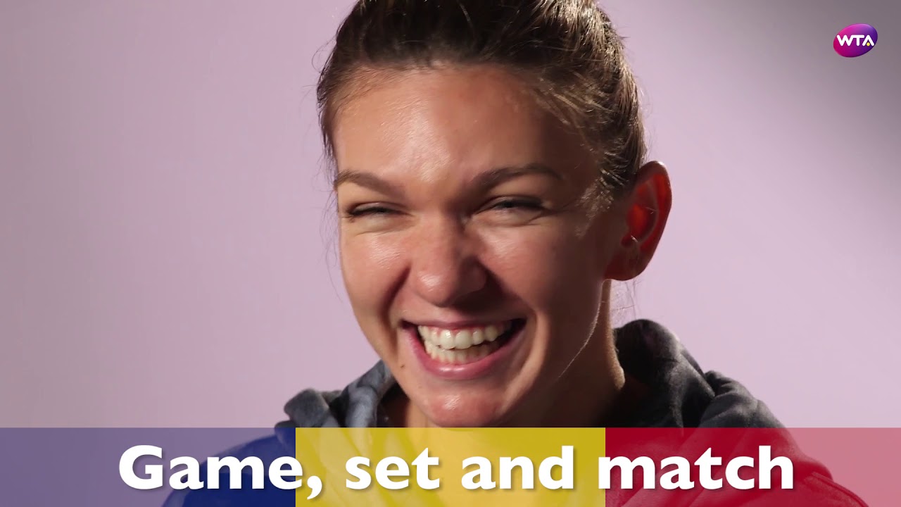 Simona Halep teaches Romanian