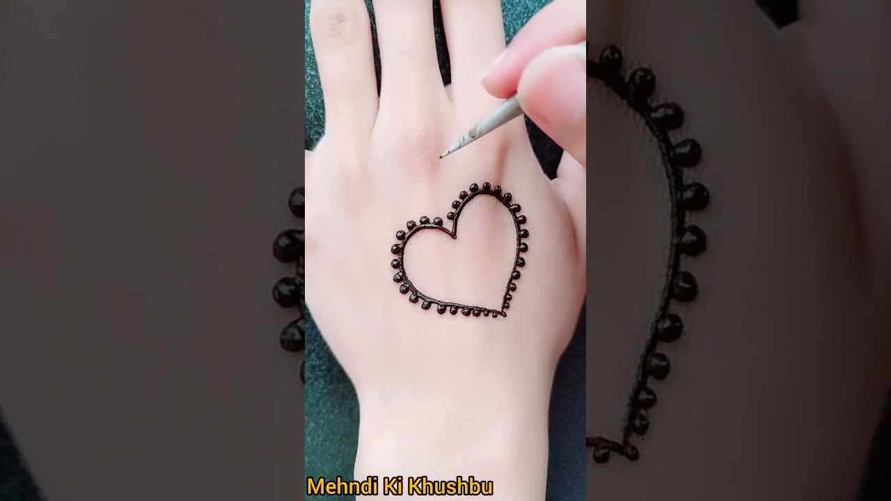 Simple heart mehndi design ❤️ | Mehandi ki design | #heart #shorts