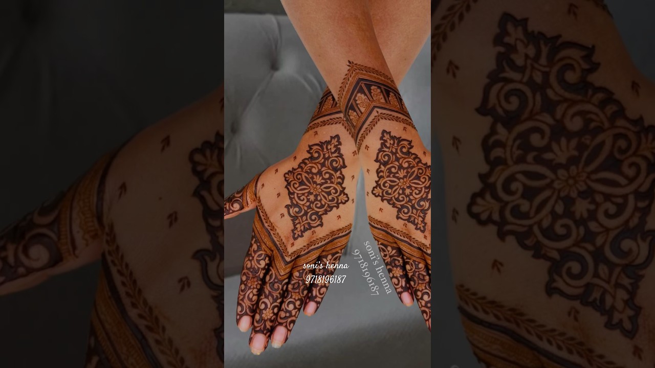 simple yet elegant back hand mehndi design by soni’s henna #youtubeshorts #mehndi