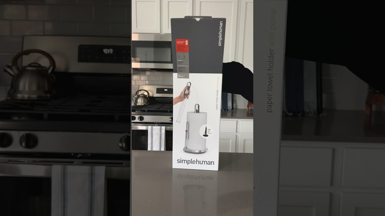 SimpleHuman Paper Towel Pump... Love It ! #simplehuman ￼#asmr #thecontainerstore