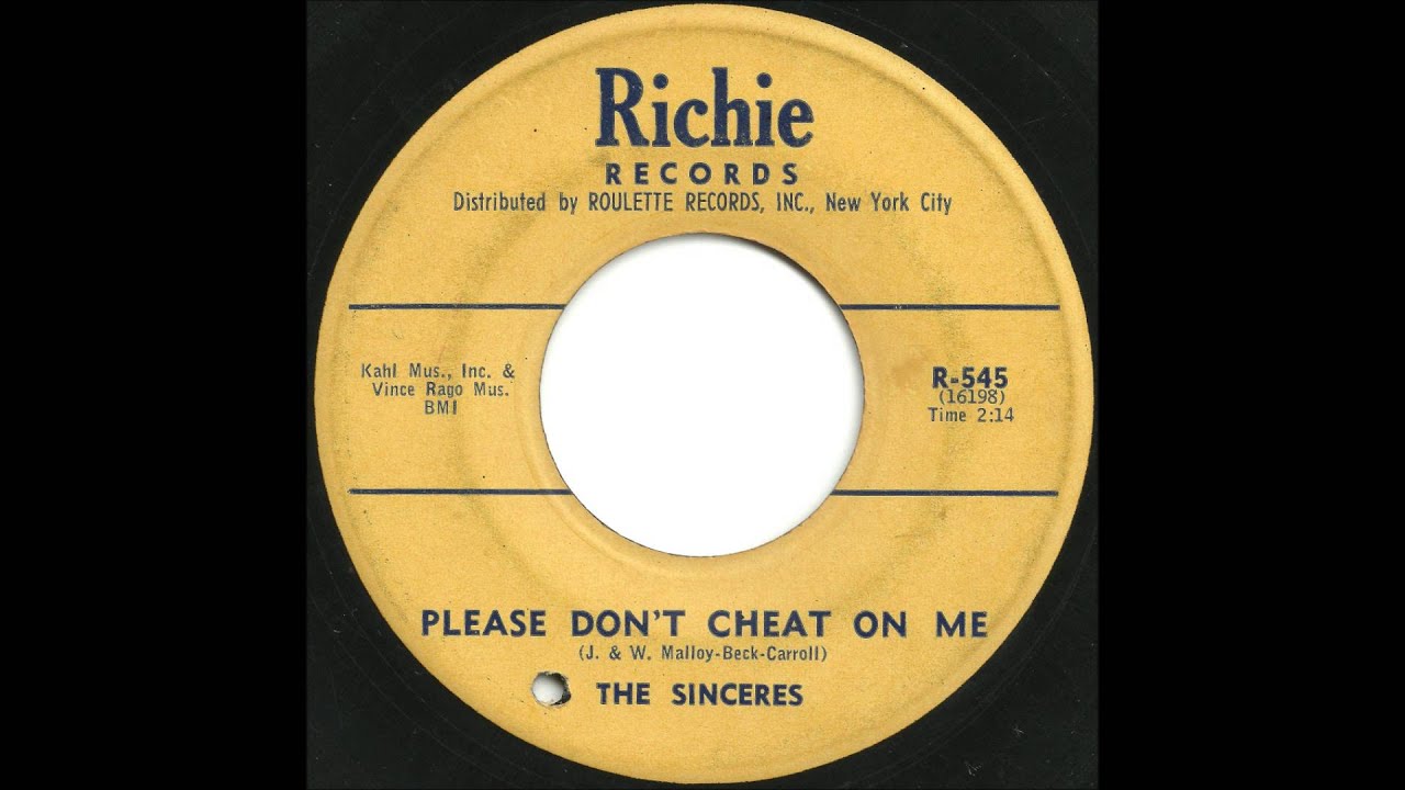 Sinceres - Please Don't Cheat On Me - Killer Uptempo Doo Wop