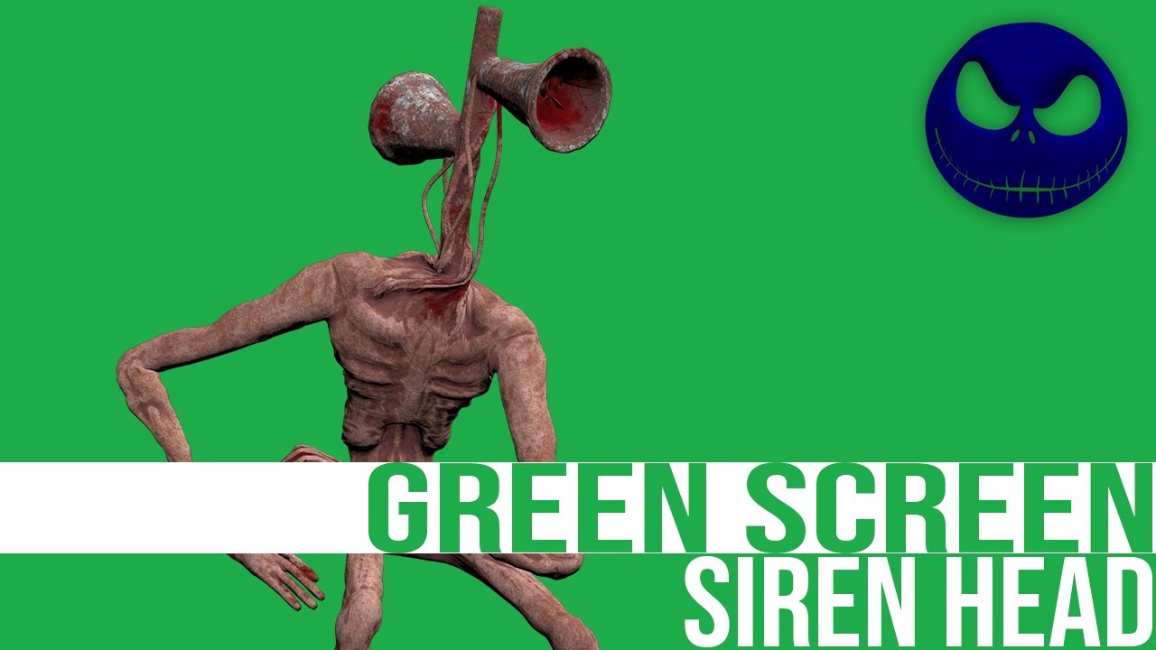 Siren Head Green Screen (Lil Del model) | Trevor Henderson Fan Made | 4K
