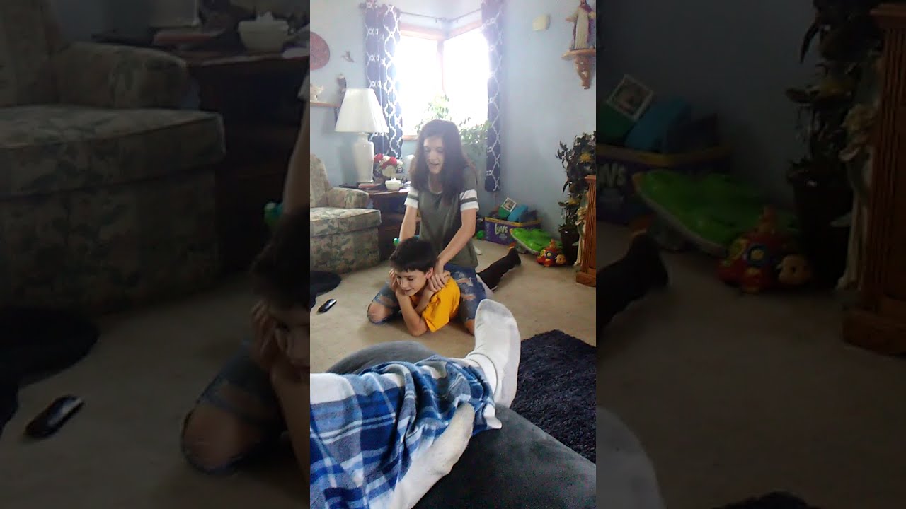 Sister BEATS UP LITTLE BROTHER