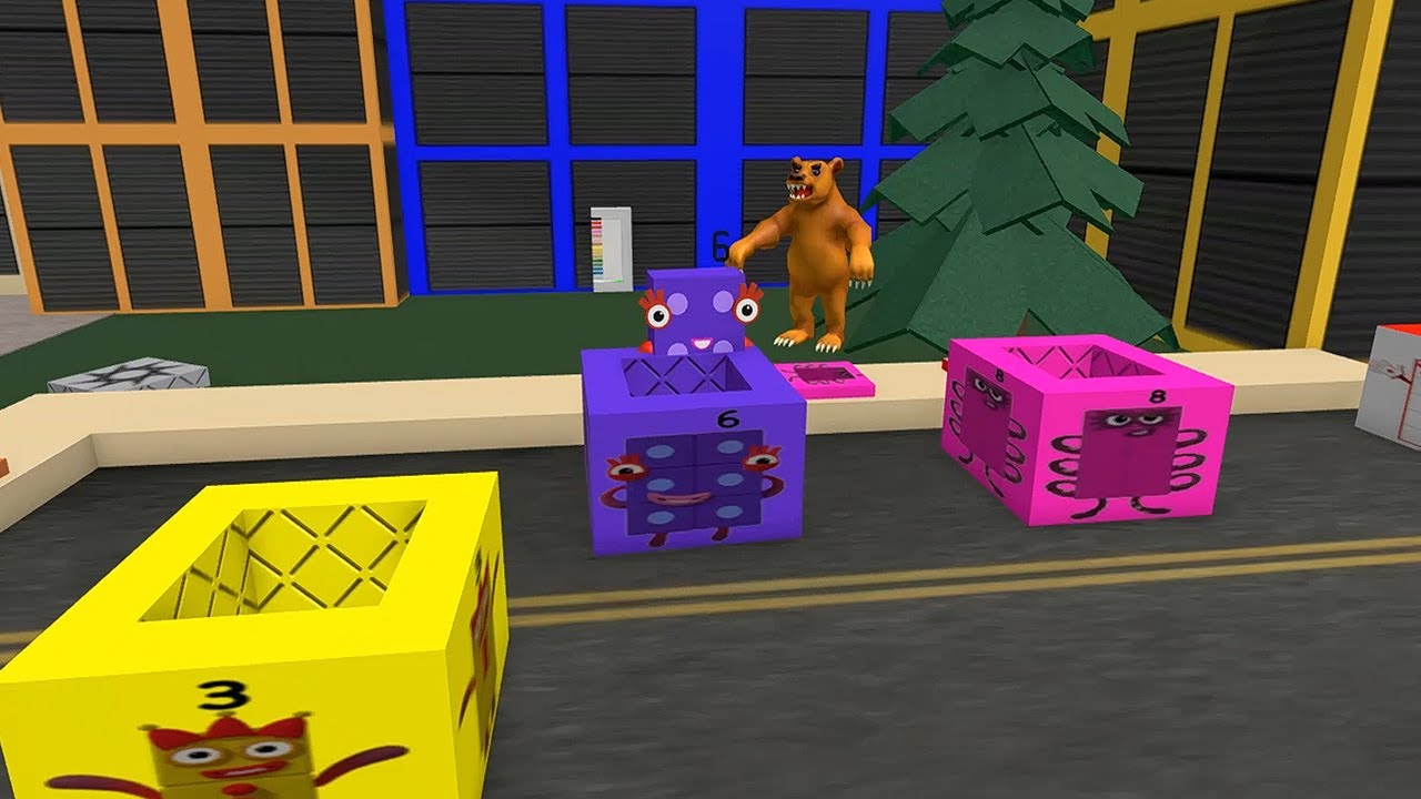Six on a Race!Numberblocks Slide down!Numberblocks Roblox Game