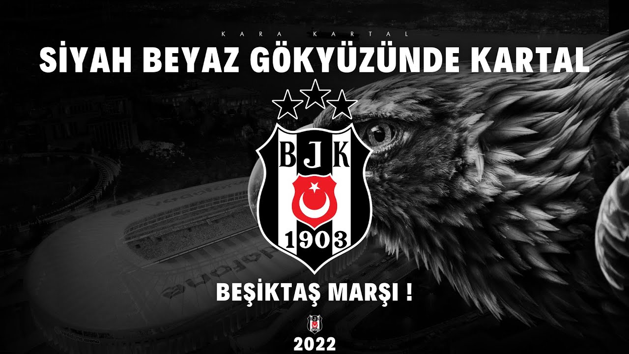 Siyah Beyaz Gökyüzünde Kartal | Beşiktaş Marşı