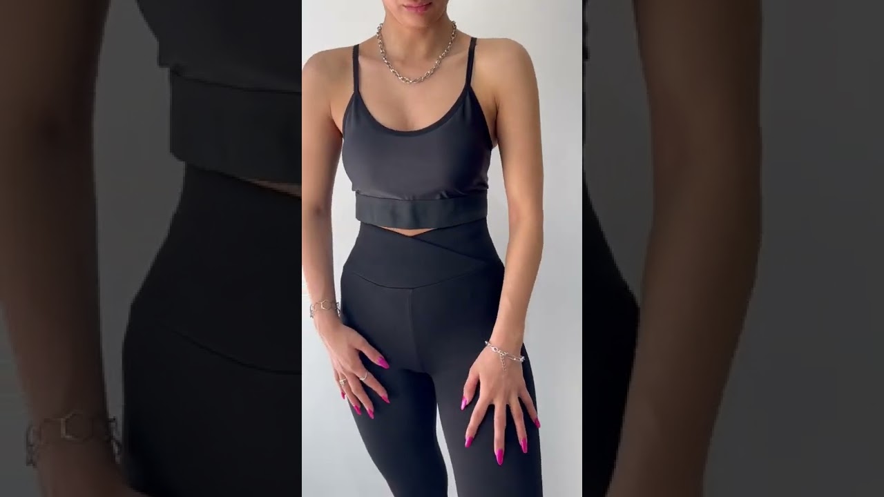 Siyah Düz Crop