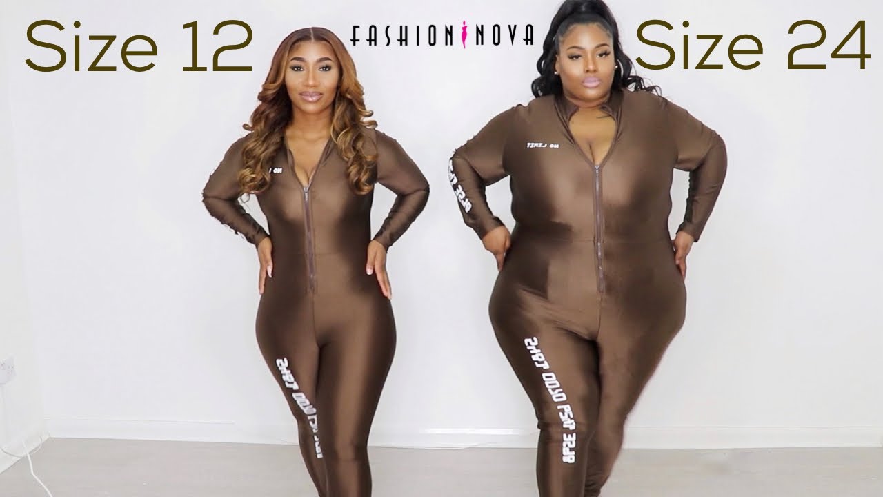 SIZE 12 vs 24 TRY ON SAME FASHIONNOVA OUTFITS