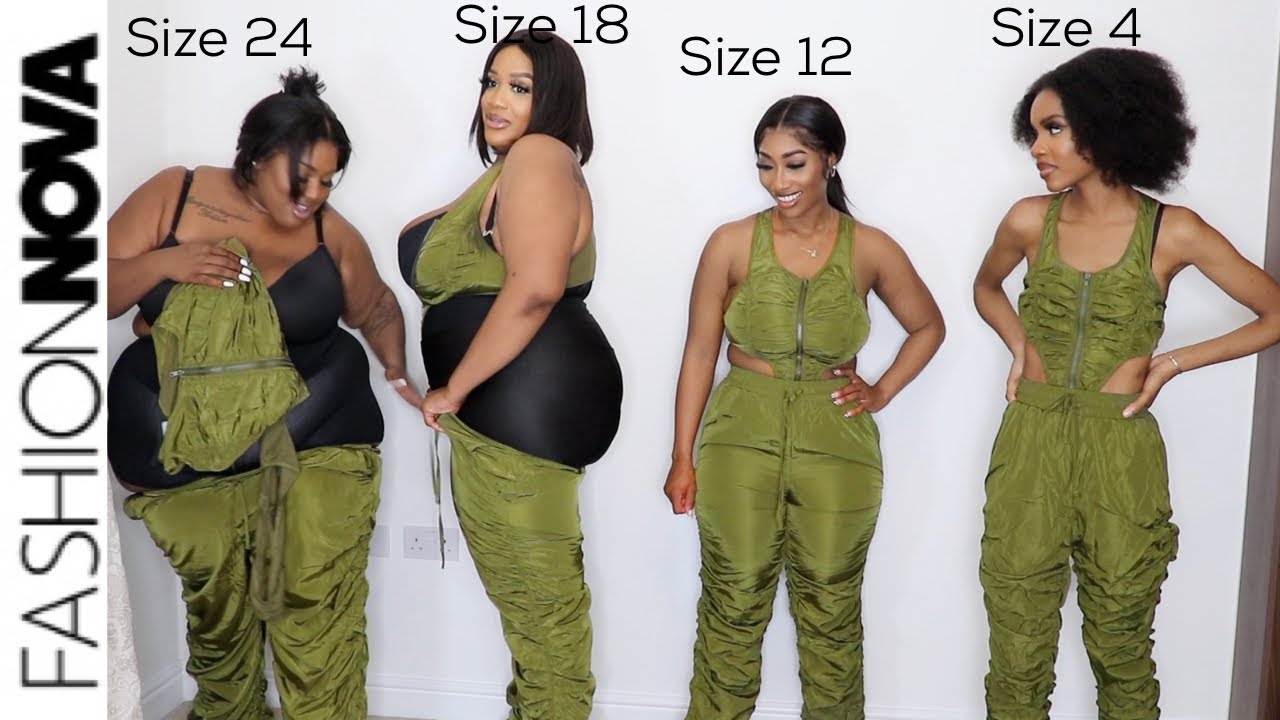 SIZE 4 vs 12 vs 18 vs 24 TRY ON SAME FASHIONNOVA OUTFITS