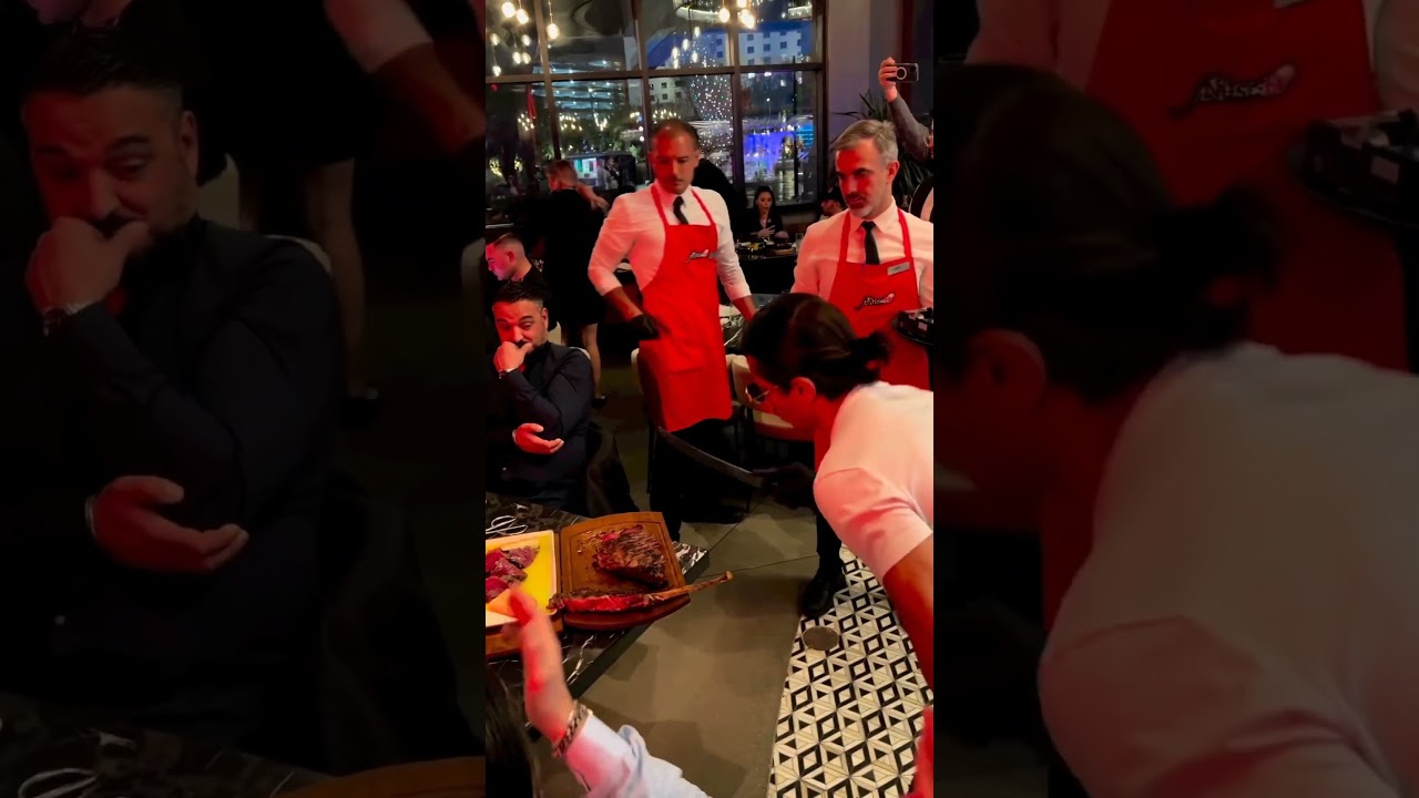 Sizzling Steak Cut & Serve by the Legend Nusret Salt Bae Himself #nusret #saltbae #beverlyhills