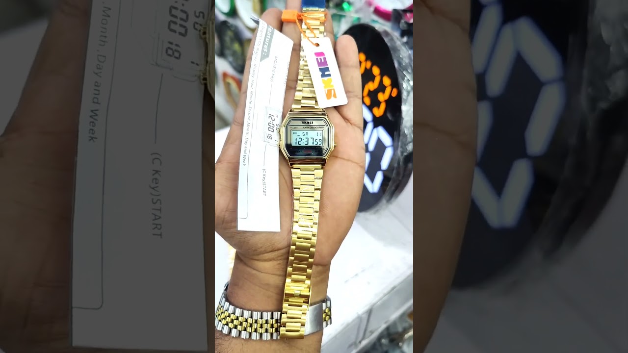 Skemi 1123 Gold plated Digital Watch #skemi # To Order 6304860572 #Skemi # All Over India Delivery