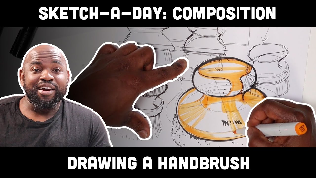 Sketch-A-Day: Composition and drawing a brush