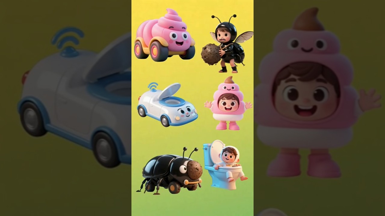 Skibidi toilet car, poop car, dung beetle car #car #cartoon #skibiditoilet #poop #dungbeetle