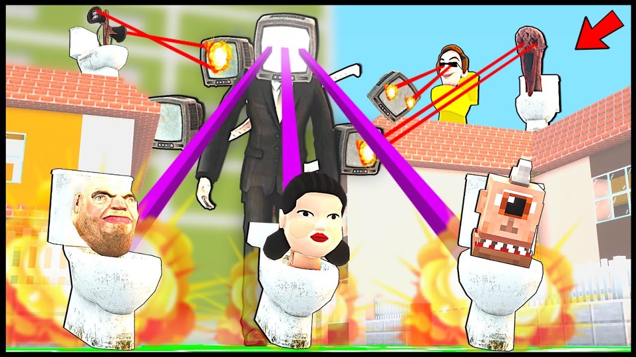SKIBIDI TOILET VS TELEVISION HEAD! 😱 - Minecraft
