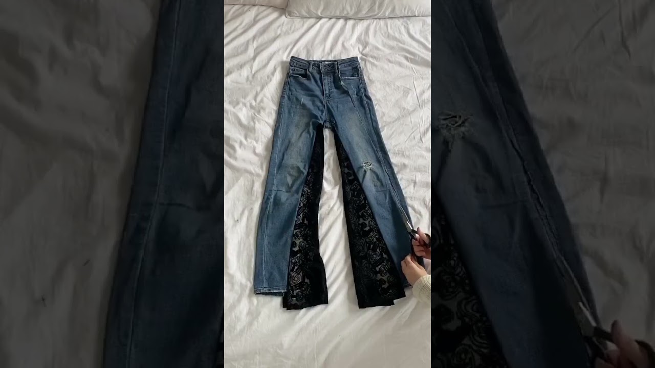 Skinny jeans to wide jeans
