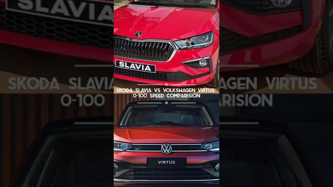 Skoda Slavia 1.5 DSG vs Volkswagen Virtus 1.5 DSG 0-100 km/hr acceleration Speed comparison