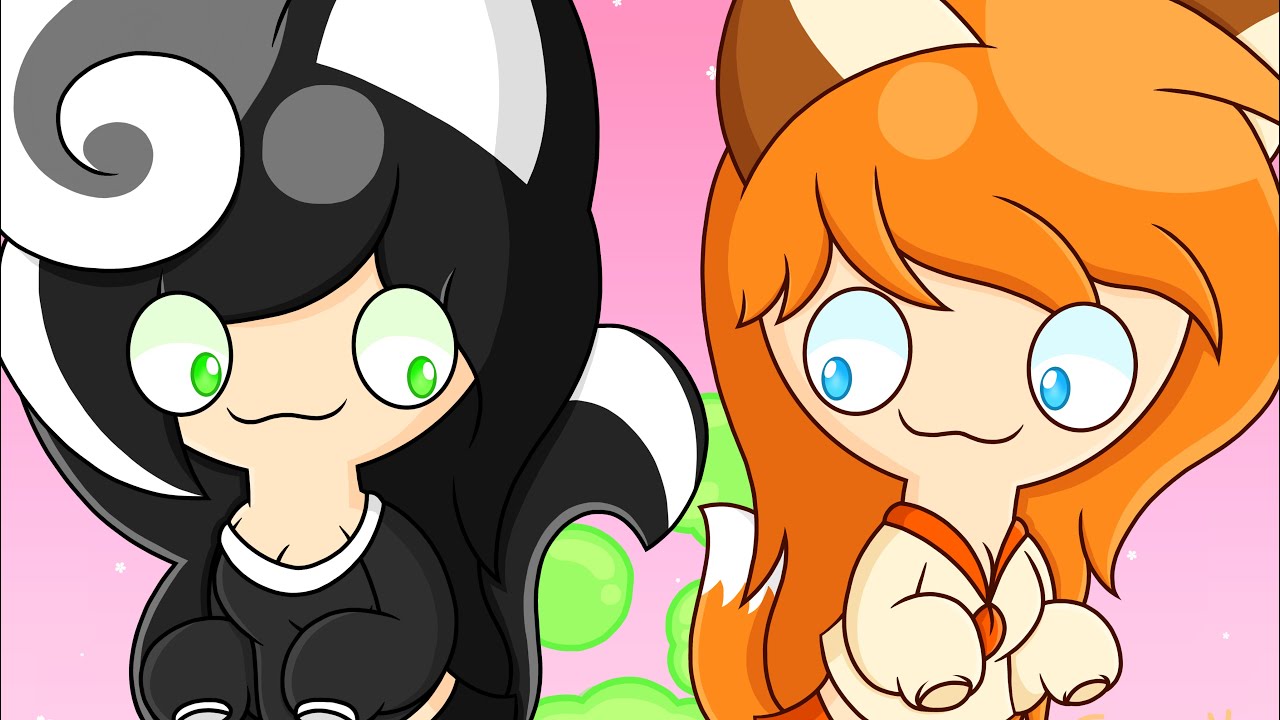 🦨Skunk Girl🖤 and 🦊Fox Girl🧡