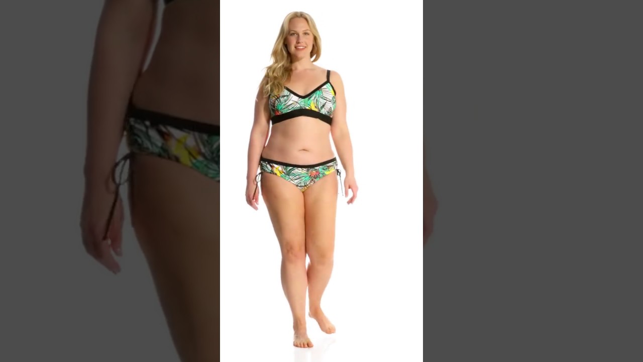 Skye Plus Size Folia Meli Banded Triangle Bikini Top | SwimOutlet.com