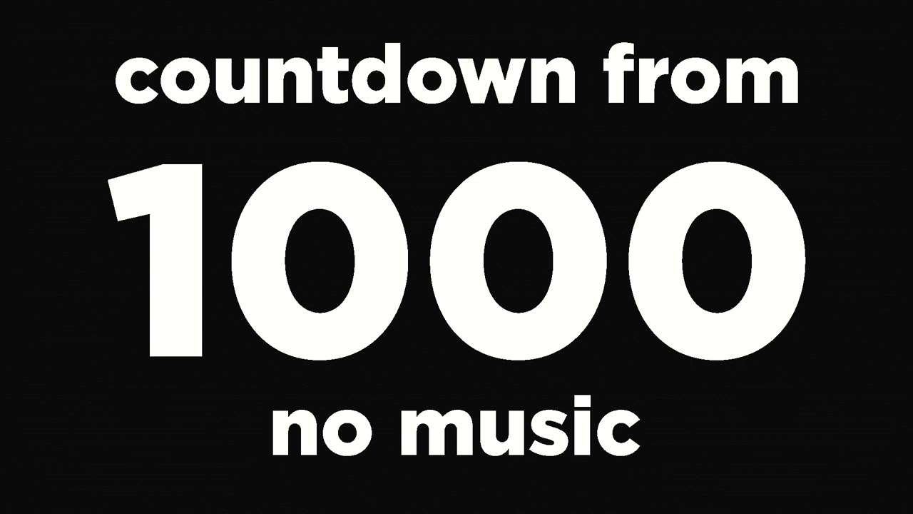 Sleep Countdown From 1000 No Music [female voice]