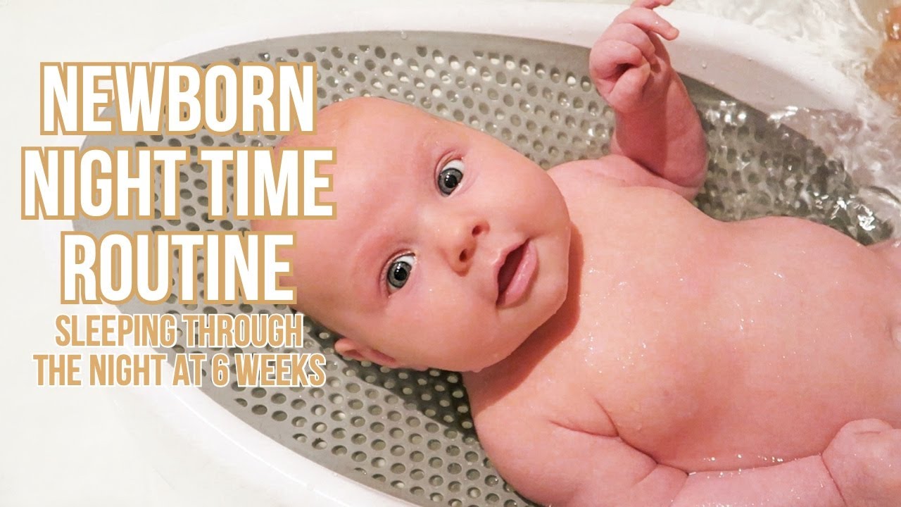 SLEEPING THROUGH THE NIGHT AT 6 WEEKS | NEWBORN NIGHT TIME ROUTINE 2020 | JASMINE DINIS