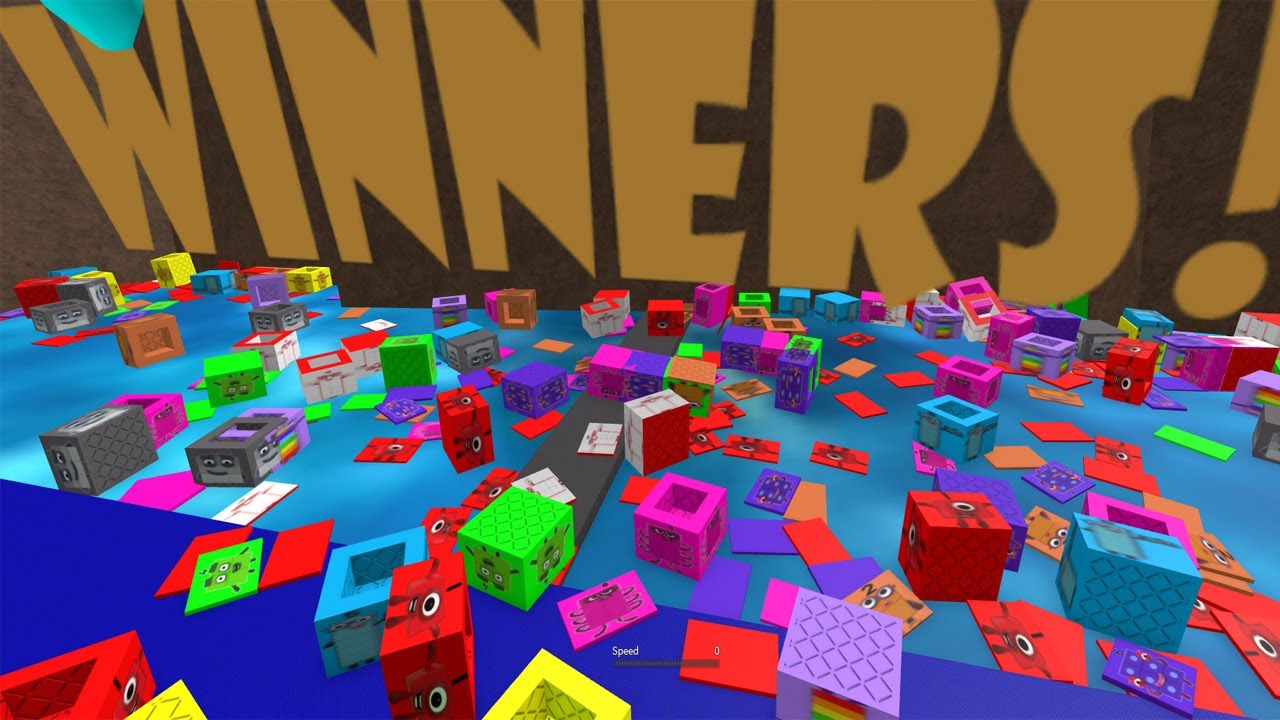 Slide Down with Number Zero!Numberblocks Slide Down