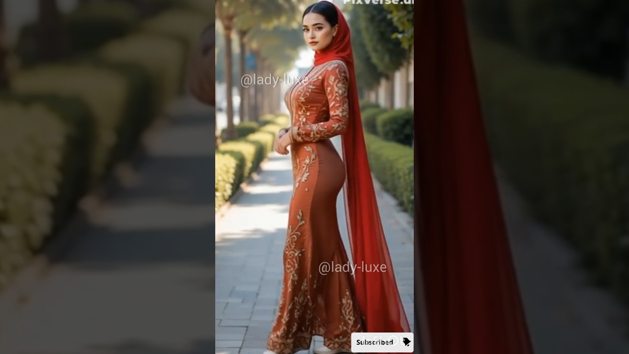 Slim Dubai Beauty in Traditional Dress 🔥 Graceful Walk with Royal Style | Dubai Girl Fashion Shorts