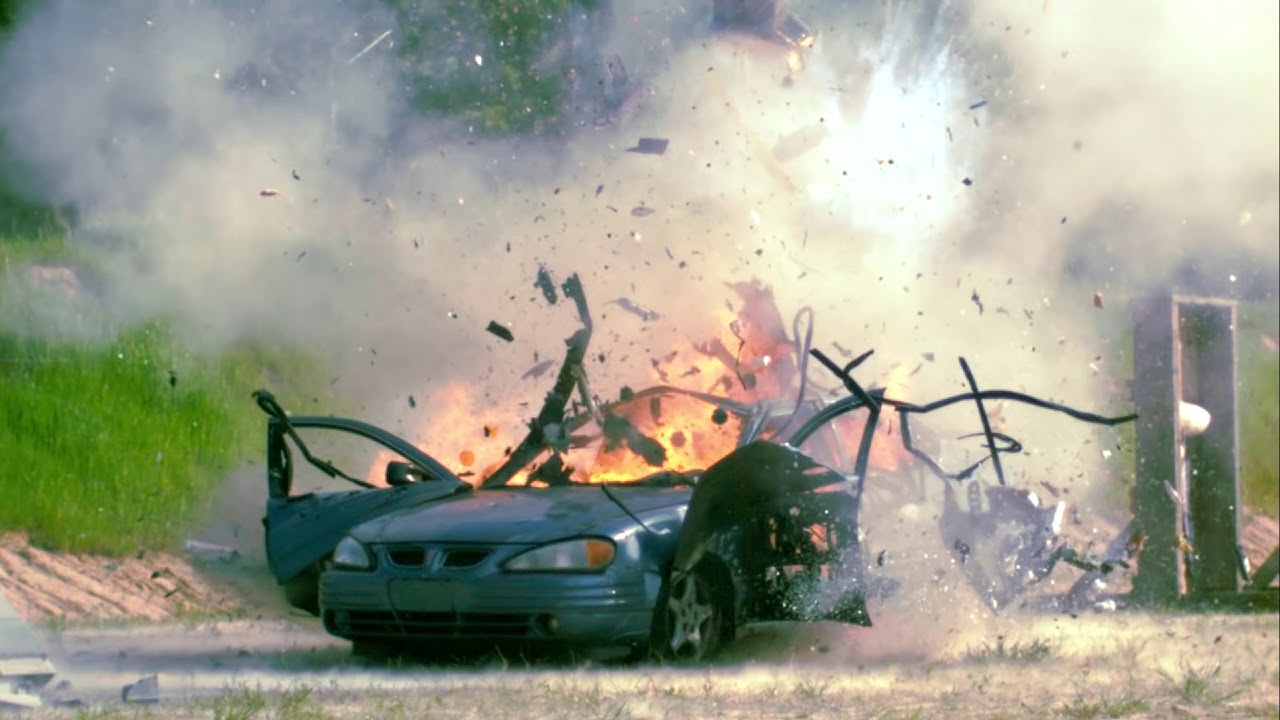Slow Motion Footage of M2 50 CAL Machine Gun VS. Car