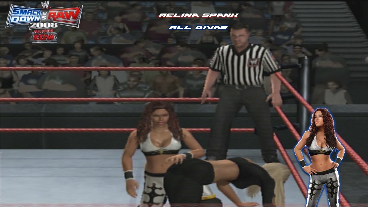 Smackdown vs Raw 2008 | Melina Spank All Divas