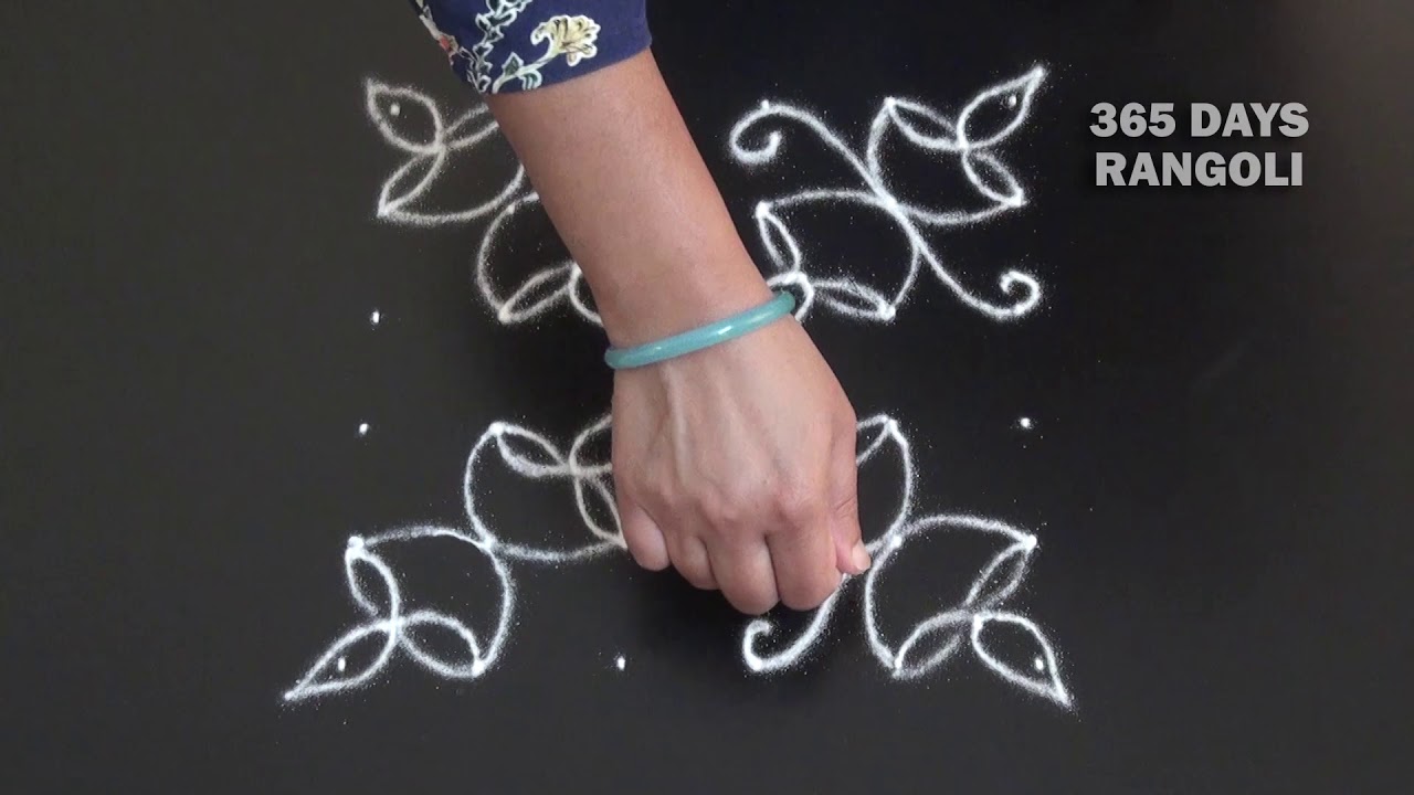 Small, Simple and easy Deepam Kolam with dots,Diya Rangoli for Festival,Diwali Special Rangoli