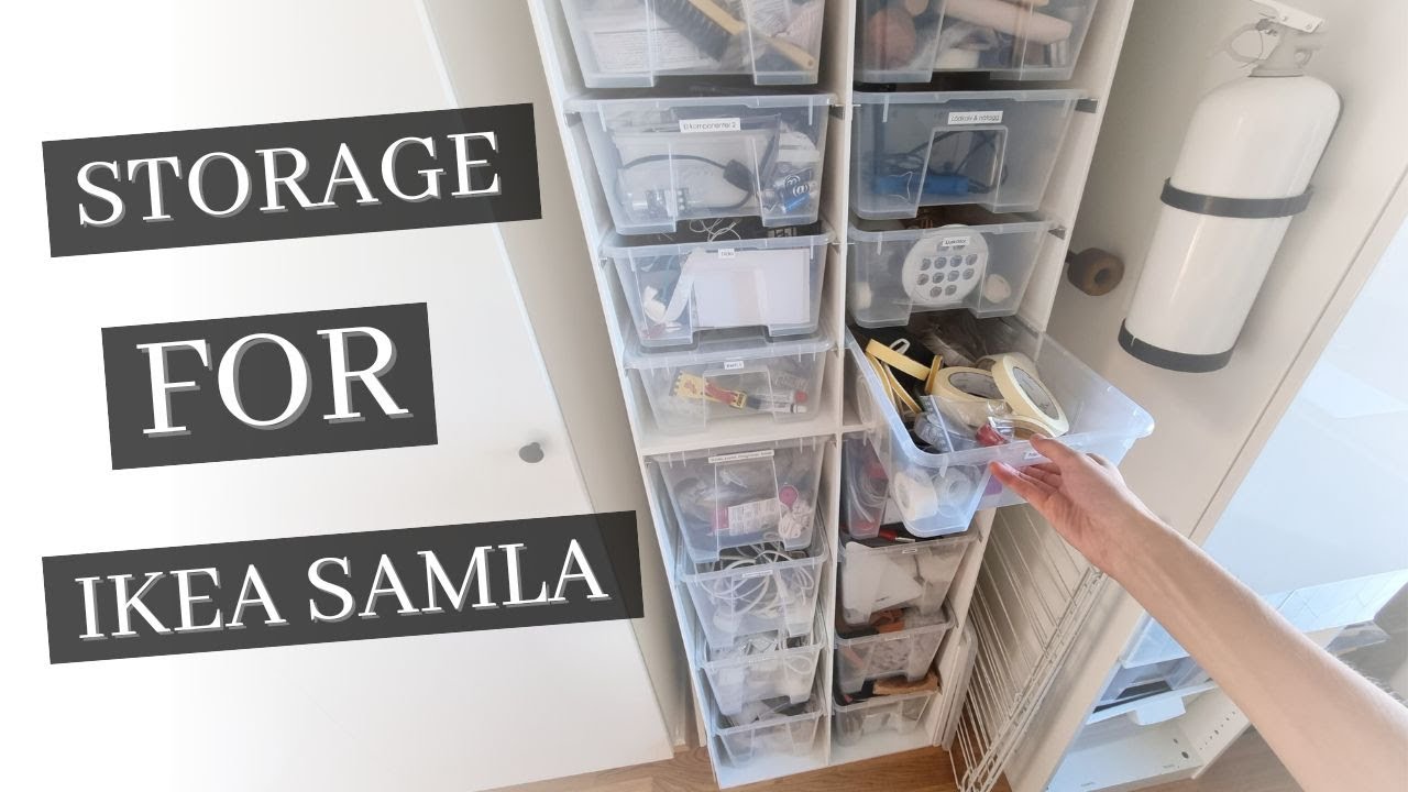 Smart storage rack for IKEA Samla boxes