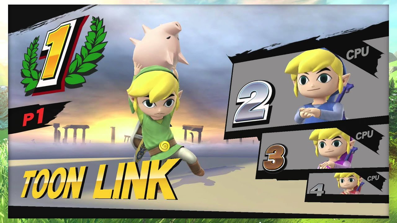 Smash Bros. for Wii U Victory Poses: Toon Link