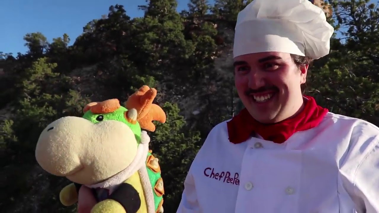 Sml/sbl: human cheff pepe pushes bowser jr of the grand canyon and dies