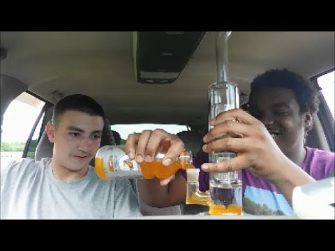 Smoking a bong with Gatorade in it