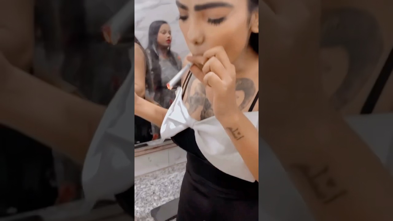 Smoking Indian girls cigarettes #trending #viralvideo #smocking #comedy #music