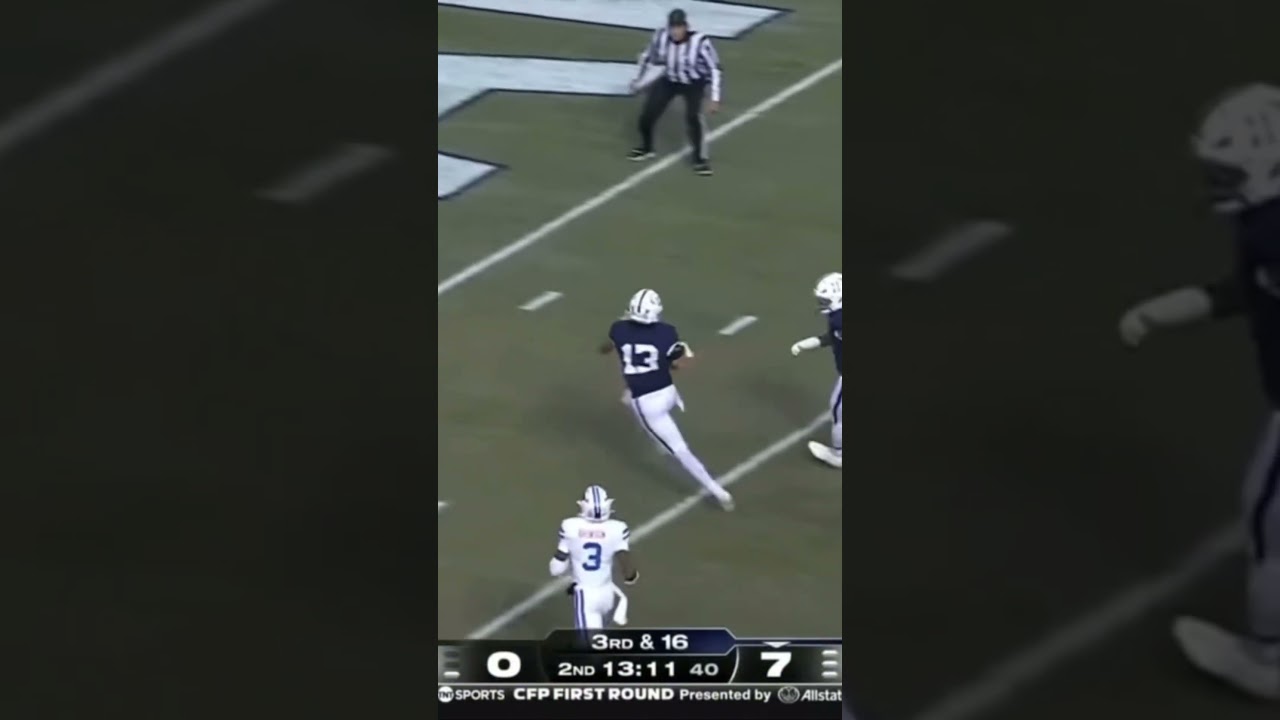 SMU was NOT ready for Penn State😳 #collegefootball #pennstate #shorts #viral