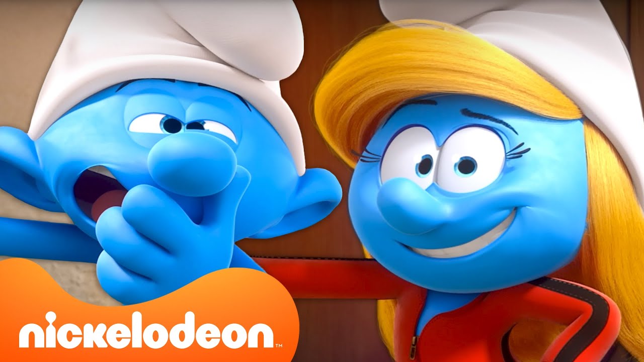 Smurfette Learns to Relax w/ Lazy Smurf! 😴 The Smurfs Full Scene | Nicktoons
