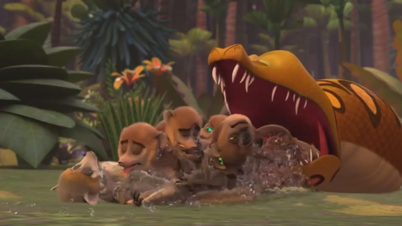 Snake eats lemurs (AHKJ S04E11)