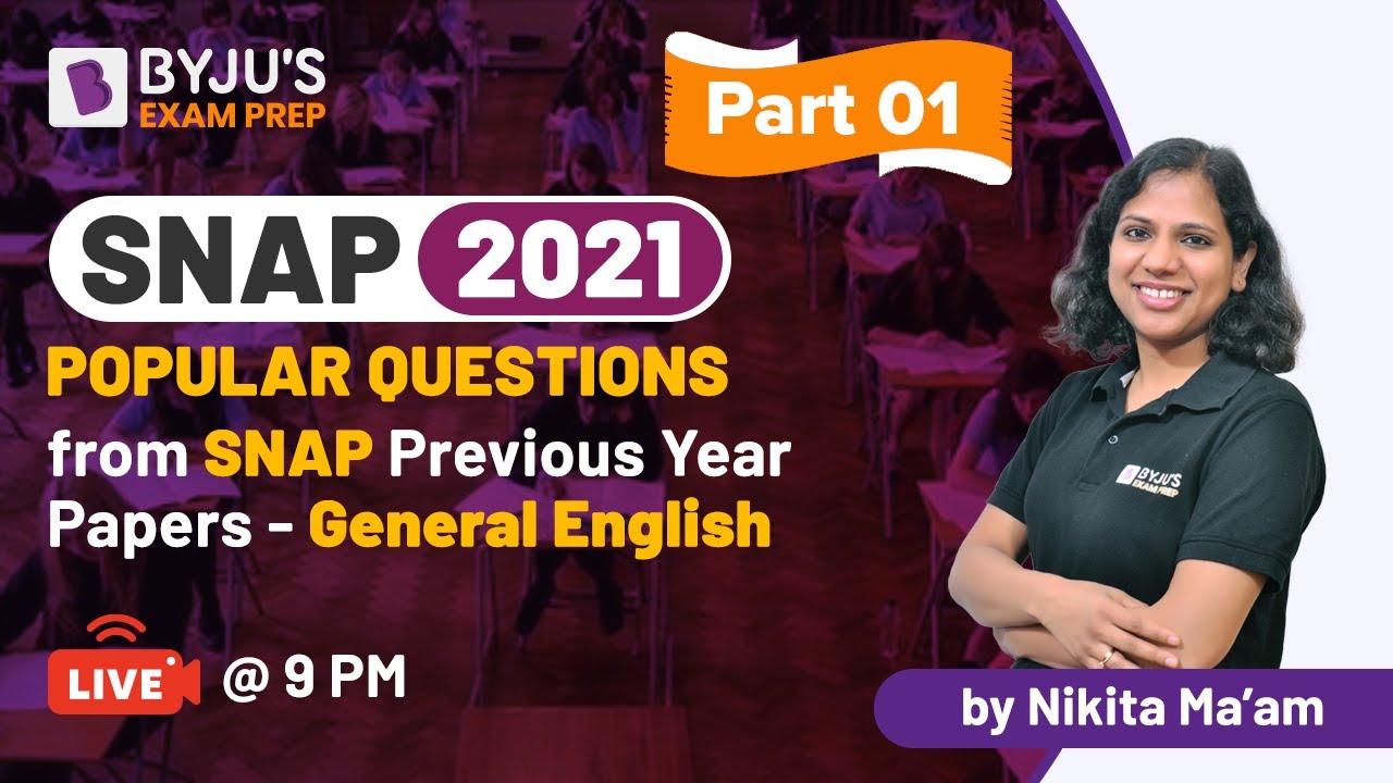 SNAP 2021 | Popular Questions from SNAP Previous Year Paper - GE | Part-1 | BYJU'S Exam Prep