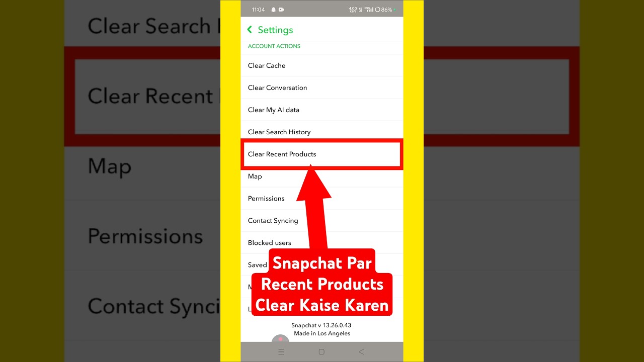 Snapchat Par Recent Products Clear Kaise Karen | How To Clear Recent Products On Snapchat #shorts