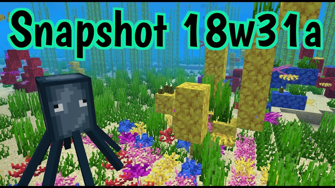 Snapshot 18w31a- Renewable Coral, Bonemeal Drops and Chunk Loading Commands!