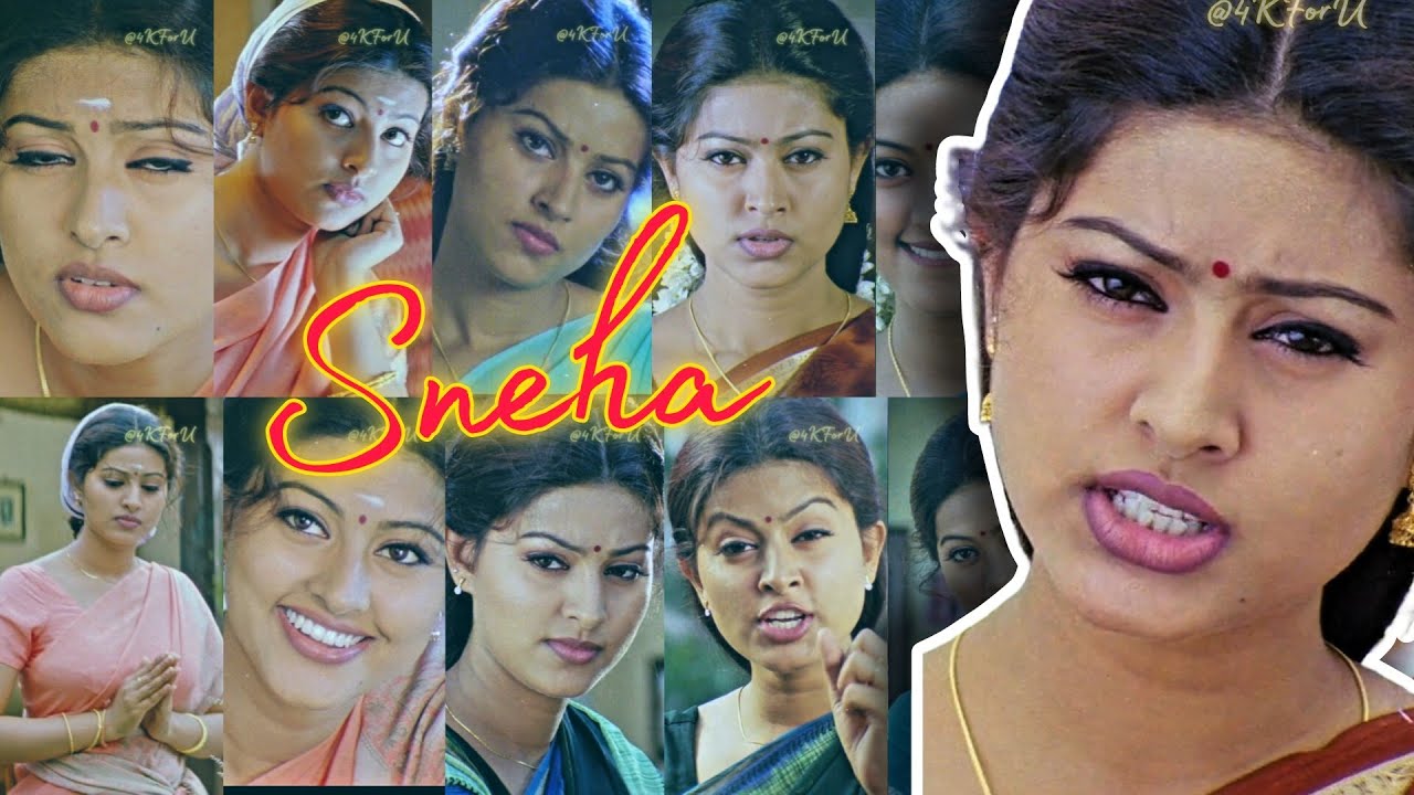 Sneha Hot Face Closeup 4K Full HD Compilation