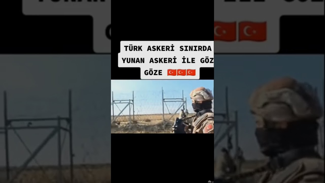 Sınırda Türk askeri ile yunan askeri göz göze geliyor PÖH#shorts#keşfet#PÖH