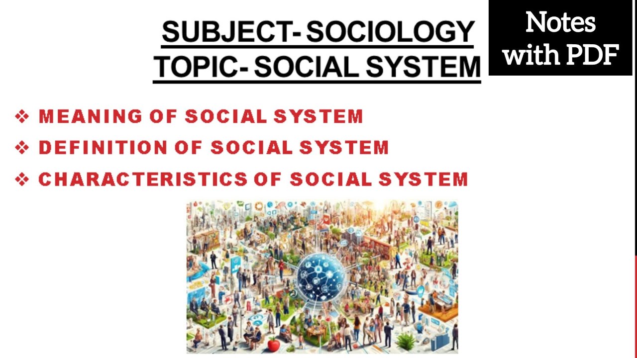 Social System- Meaning, Definition and Characteristics #socialsystem #sociology @selfstudycontent