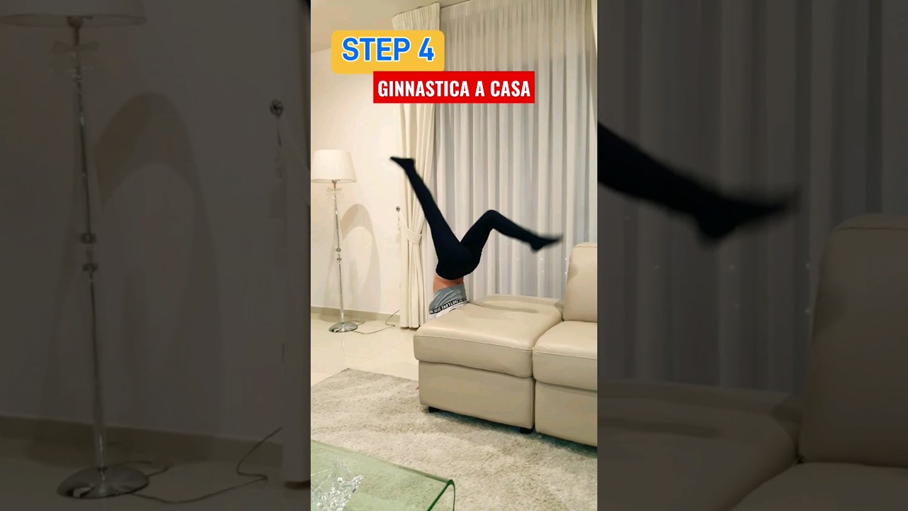 Sofy fà gli esercizi di GINNASTICA ARTISTICA😍 Allenamento a casa! Gymnastics home Workout #shorts