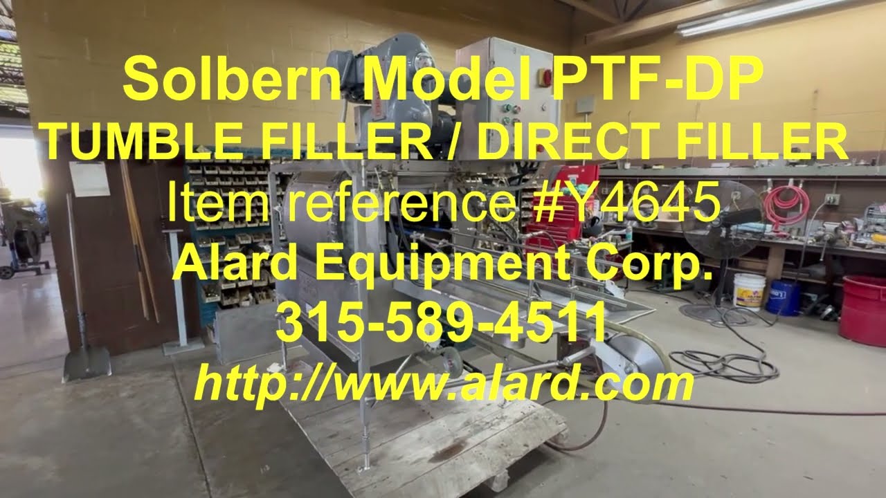 SOLBERN Model PTF-DPG TUMBLE FILLER, Alard item Y4645