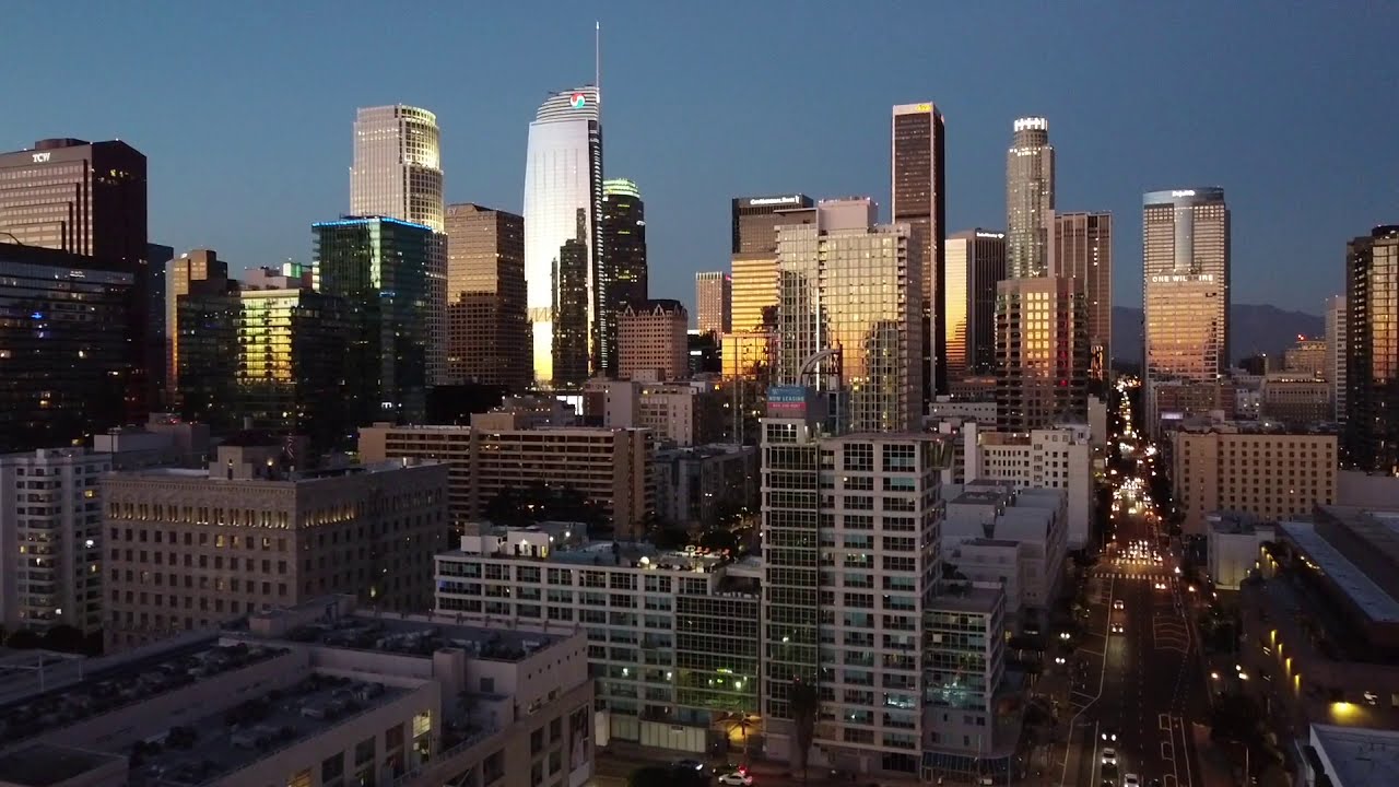 Sold By Nina Moon  DTLA - 1050 S Grand AVE #1504​ LA CA 90015 Drone Video of Downtown Skyline View