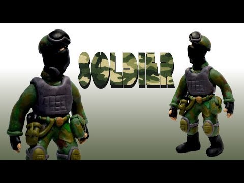 SOLDIER ★ Plasticine ➤ Tutorial ★ Как слепить СОЛДАТ из пластилина ★ Əsgər fiquru – Plastilin