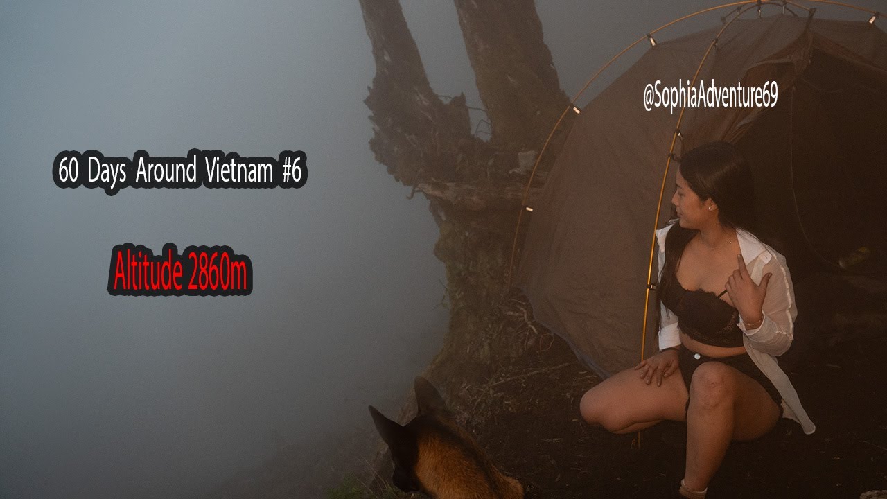 SOLO CAMPING on the mountain TOP with COLD AIR , super STRONG wind,  UNBLIEVABLE scenery